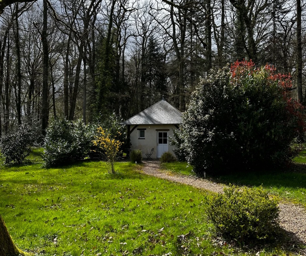 Photo de l'extérieur de la maisonnette la 'Bergerie'